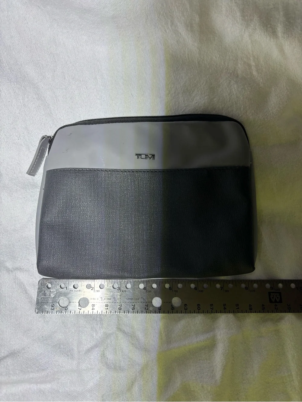 Tumi Two-Tone Black and Gray Toiletry Pouch